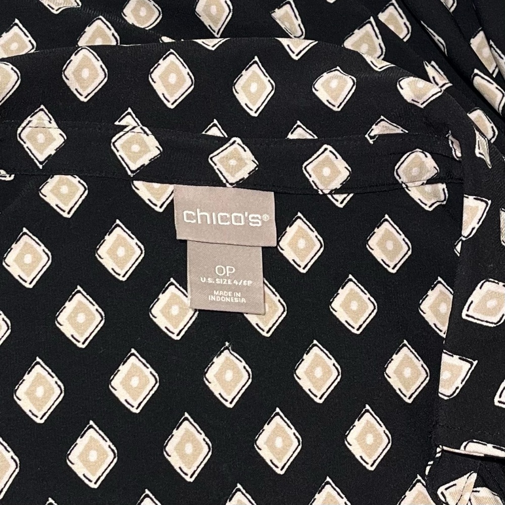 Chicos Diamond-Print Collared Button Front Maxi D… - image 6